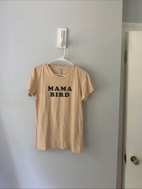 American Apparel Cream 'MAMA BIRD' Graphic Tee